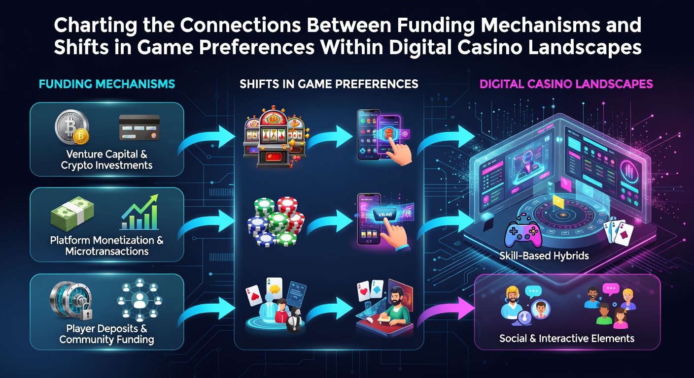 Grafiek die verbanden toont tussen betalingsmethoden en verschuivingen van slots naar live spellen in digitale casino's