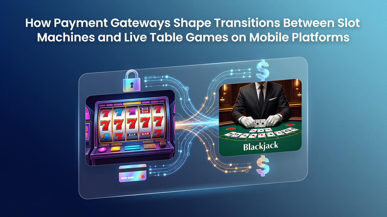 Mobiele casino interface met betaalopties die naadloos switchen tussen slots en live spellen tonen