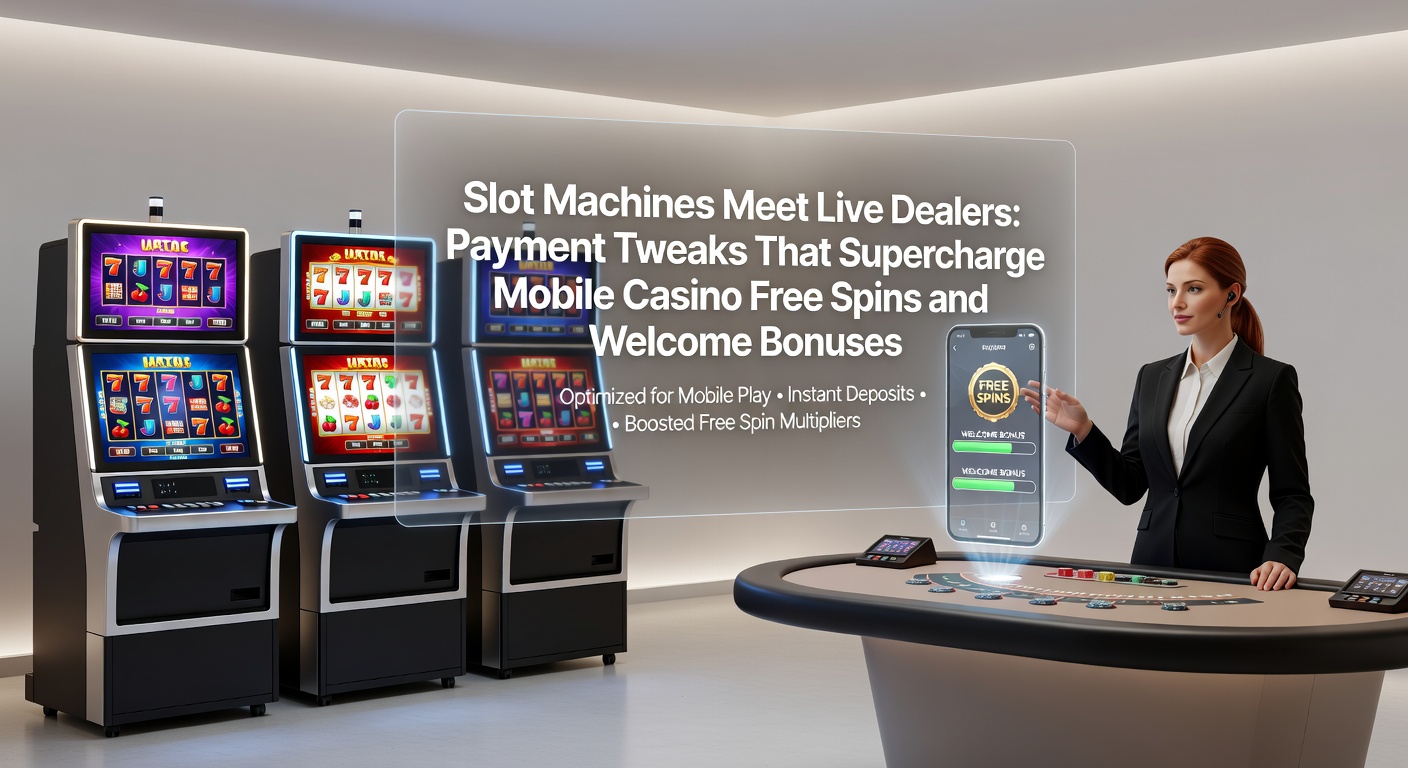Close-up van een mobiel scherm met free spins op een slotmachine die overlopen in een live dealer blackjack sessie, met betalingsknoppen en bonusindicatoren zichtbaar
