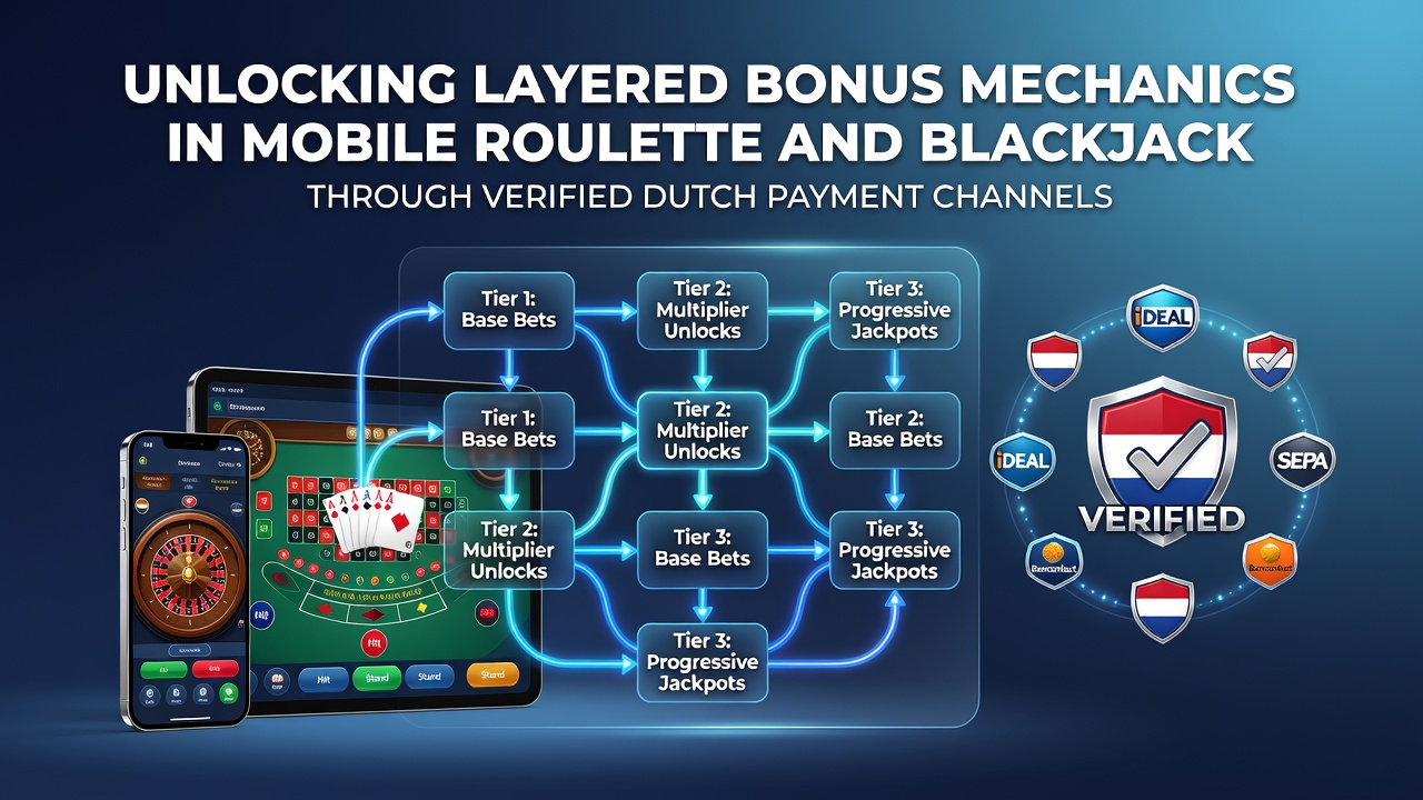 Mobiele roulette en blackjack interfaces met bonuslagen